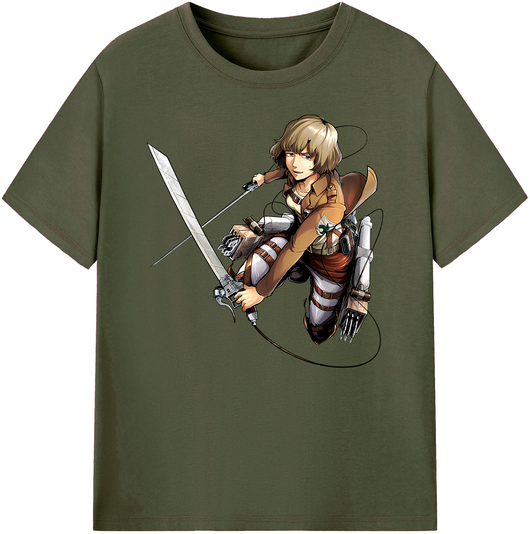 （画像用） 進撃の巨人 ヒツチ Attack on Titan Hitch 綿100％ メンズ半袖Tシャツ｜肌触りやわらか＆通気性